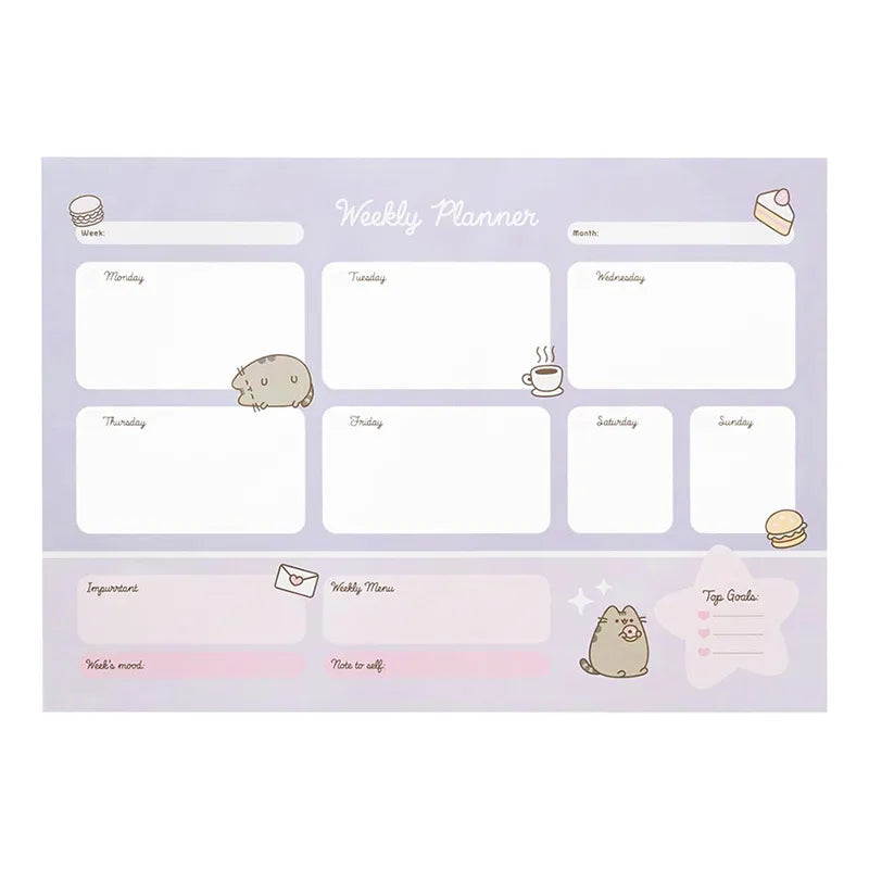 Pusheen – savaitės planuotojas iš „Moments“ kolekcijos, 54 puslapiai, A3