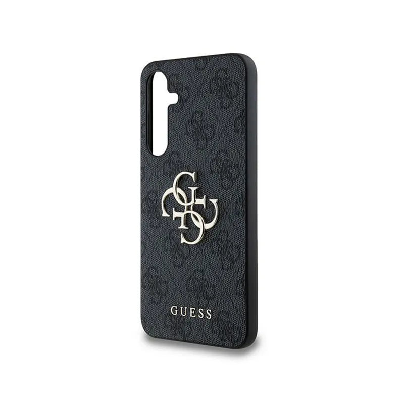„Guess 4G Big Metal Logo“ dėklas, skirtas „Samsung Galaxy A35 5G“ (juodas)