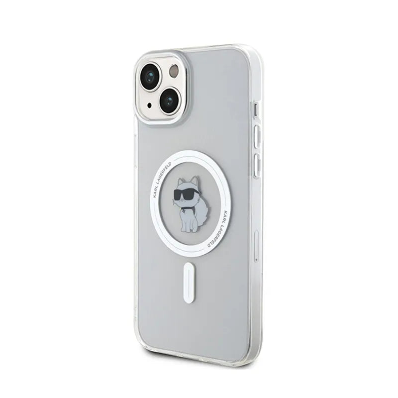 Karl Lagerfeld IML Choupette MagSafe - Dėklas iPhone 15 Plus (skaidrus)