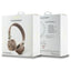 Guess Peony Script Round Shape – belaidės ant ausų dedamos „Bluetooth“ ausinės su ENC (rudas)