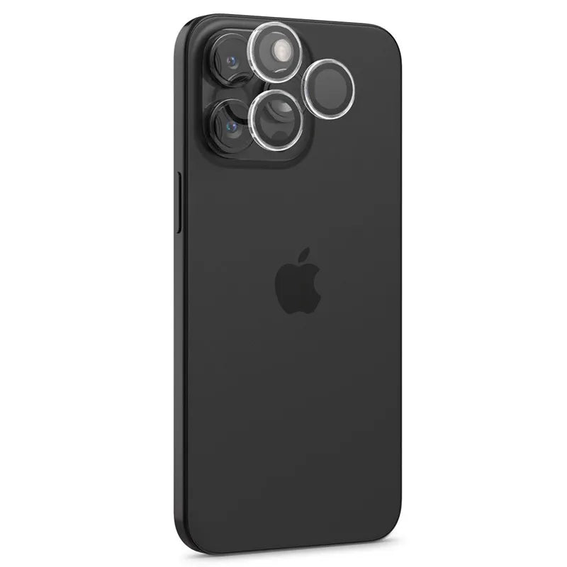 Spigen Optik Pro GLAS.TR EZ Fit kameros apsauga 2 vnt. rinkinys – objektyvo apsauginis stiklas, skirtas iPhone 16 Pro / 16 Pro Max / 15 Pro / 15 Pro Max / 14 Pro / 14 Pro Max (2 vnt.)