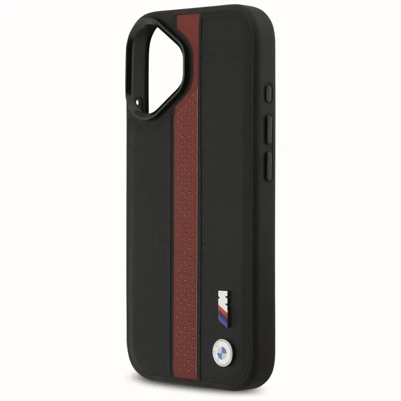BMW M Perforated Stripe Logo MagSafe – iPhone 17 dėklas (raudonas)