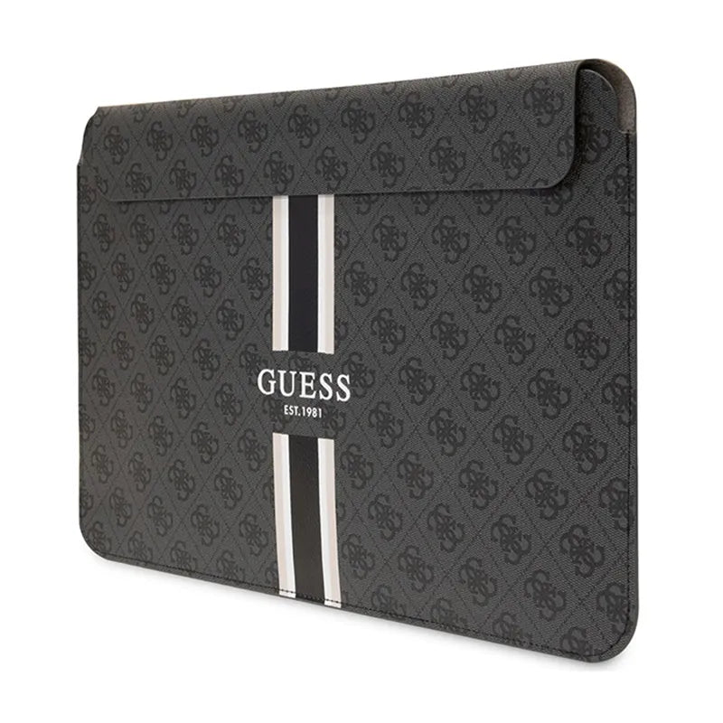 „Guess 4G Printed Stripes“ kompiuterio dėklas – 14 colių nešiojamojo kompiuterio krepšys (juodas)