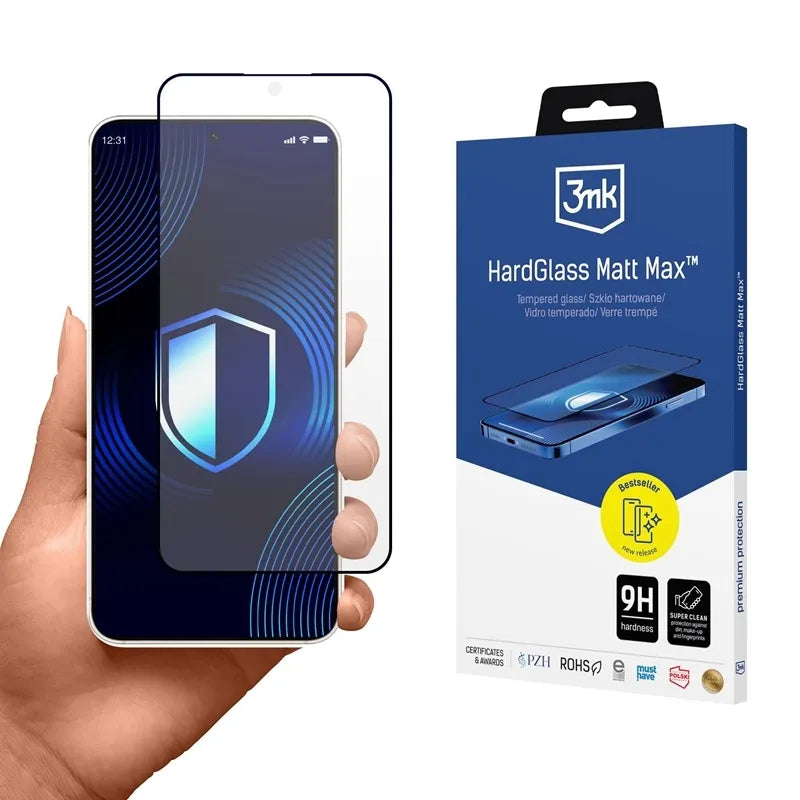3mk HardGlass Matt Max – Matinis grūdintas stiklas skirtas Samsung Galaxy S25 Edge