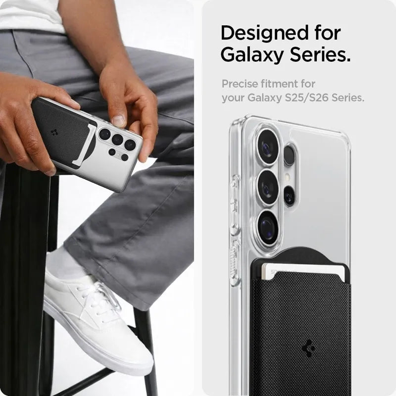 Spigen Urban Fit Wallet MagSafe – magnetinė piniginė (juoda)