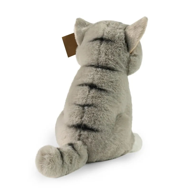 Rappa – Pliušinis tikroviškas sėdinčios pilkos katės žaislas 23 cm Eco-Friendly Soft Collection