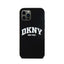 DKNY Liquid Silicone White Printed Logo MagSafe - Dėklas, skirtas iPhone 12 / iPhone 12 Pro (juodas)