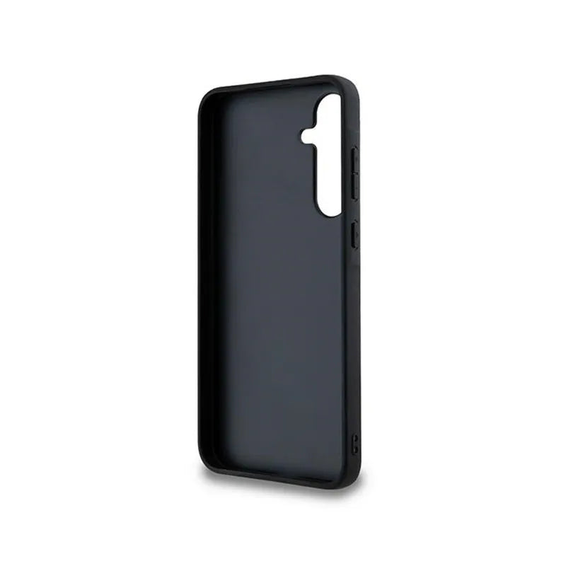 „Guess 4G Big Metal Logo“ dėklas, skirtas „Samsung Galaxy A35 5G“ (juodas)