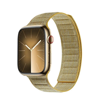 Crong Melange – magnetinis dirželis Apple Watch 38/40/41/42 mm (geltonas melansas)
