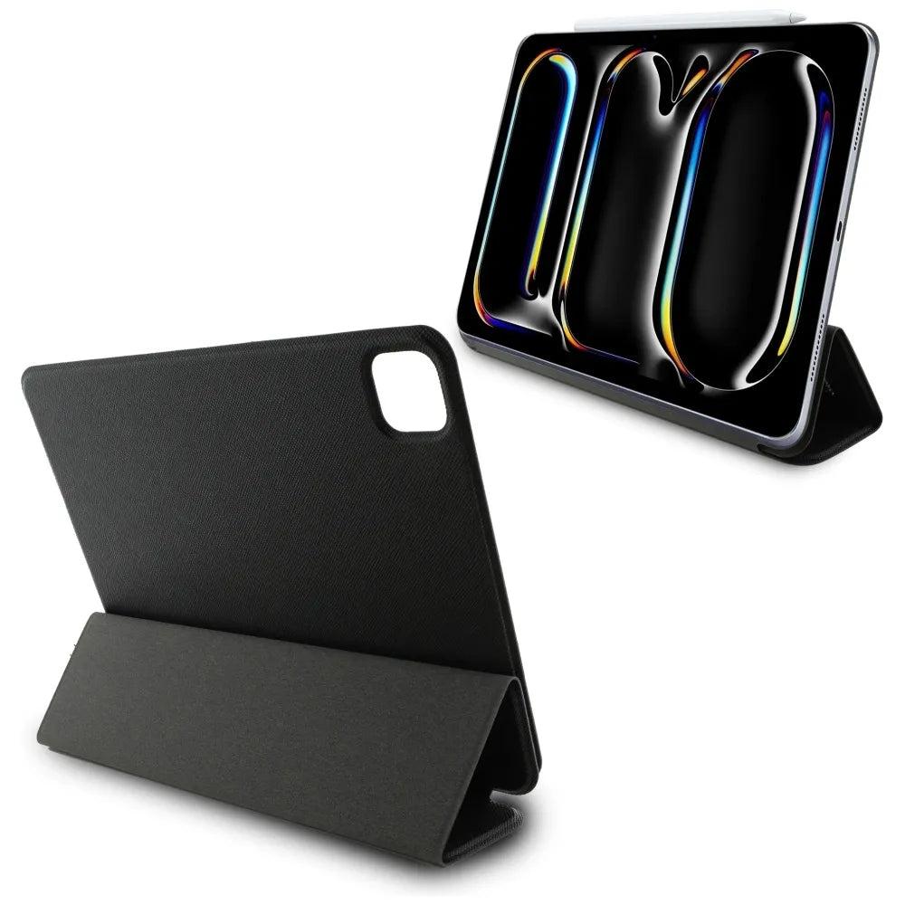 Karl Lagerfeld Book Cover Saffiano Magnetic Karl & Choupette dėklas iPad Pro 11“ M4 (2024) (juodas)