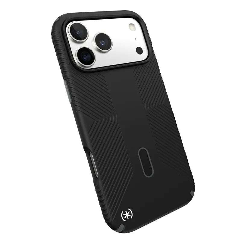 Speck Presidio2 Grip ClickLock & MagSafe dėklas, skirtas iPhone 17 Pro Max (juodas / pilkas / baltas)