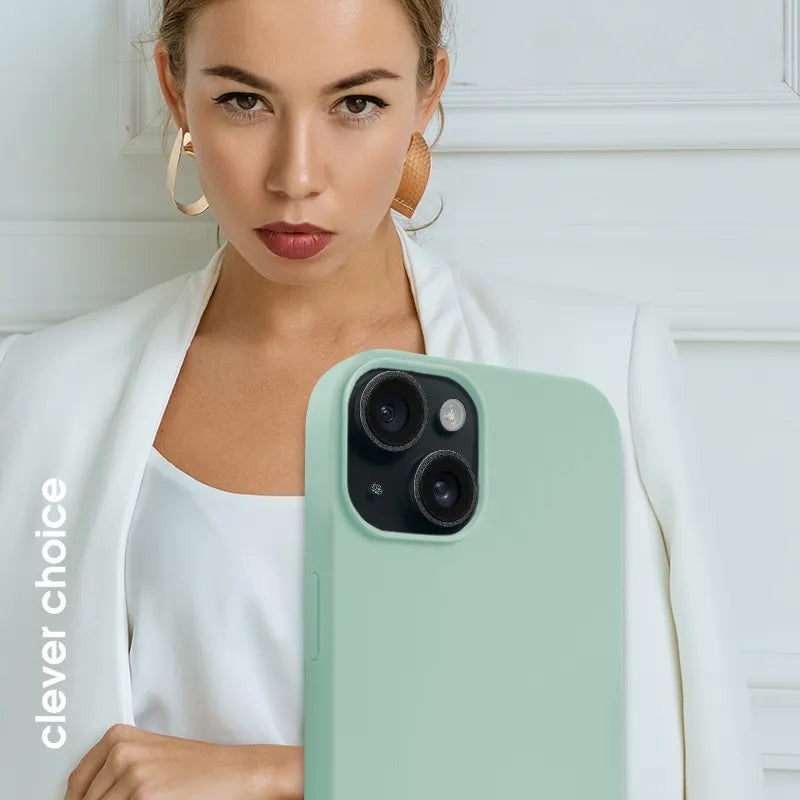 „Crong Color Cover Magnetic“ – „iPhone 15“ „MagSafe“ dėklas (mėtų spalvos)