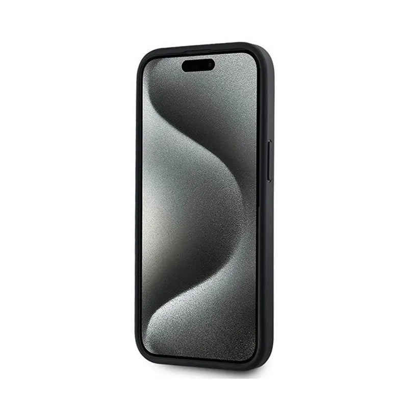 DKNY odinis languotas „MagSafe“ dėklas – dėklas, skirtas iPhone 15 Plus / 14 Plus (juodas)