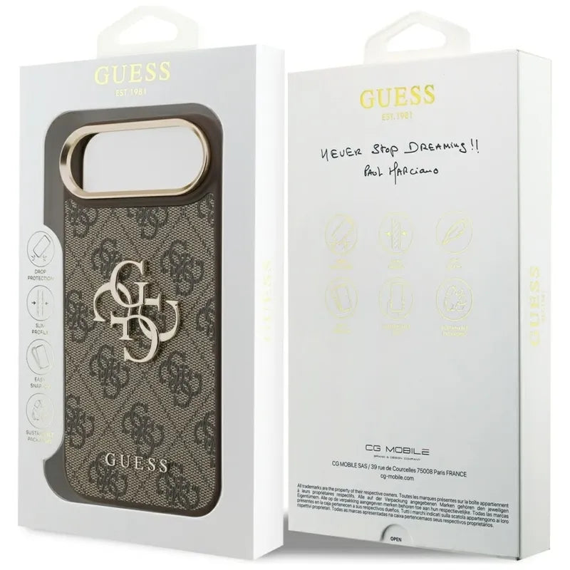 Guess 4G Big 4G Classic Logo – dėklas iPhone Air (ruda / auksinė)
