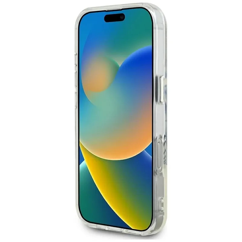 „Guess IML Metal Colored Circle Classic Logo MagSafe“ – dėklas, skirtas „iPhone 16 Pro Max“ (pilkas)