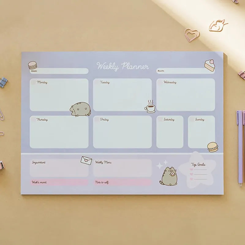 Pusheen – savaitės planuotojas iš „Moments“ kolekcijos, 54 puslapiai, A3