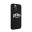 DKNY Liquid Silicone White Printed Logo MagSafe - Dėklas, skirtas iPhone 12 / iPhone 12 Pro (juodas)