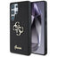 Guess Fixed Glitter Big 4G Metal Logo – dėklas Samsung Galaxy S25 Ultra telefonui (juodas)