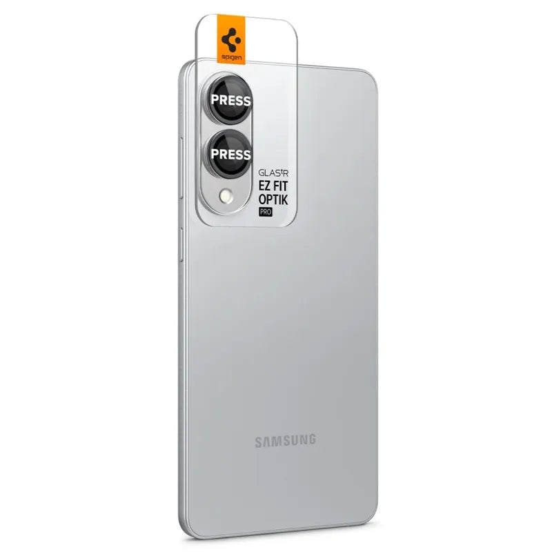Spigen Optik Pro GLAS.TR EZ Fit fotoaparato apsauga, 2 vnt. - objektyvo apsauga, skirta Samsung Galaxy S25 Edge (juoda)