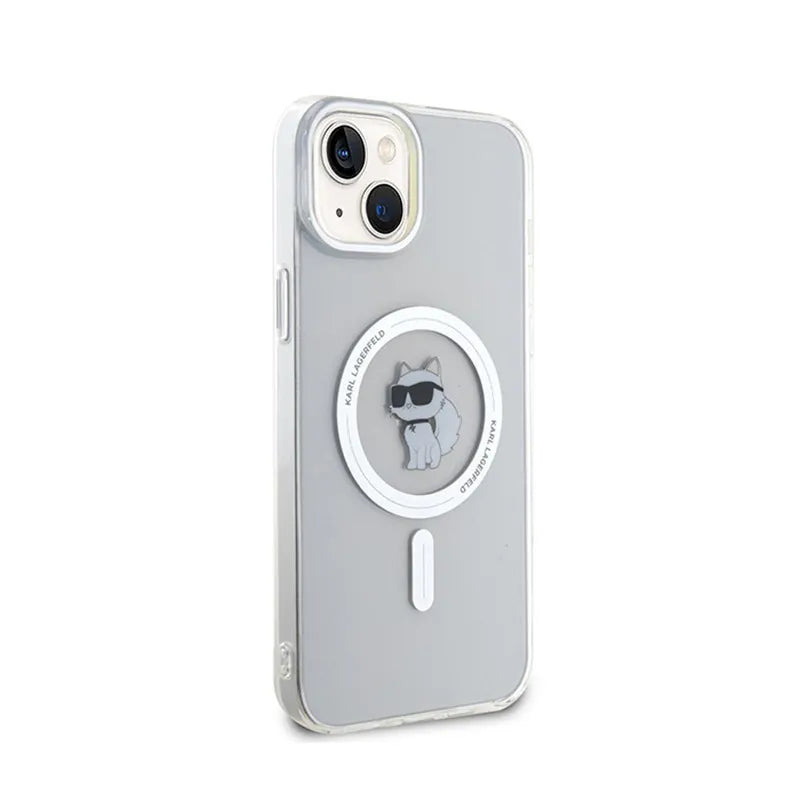 Karl Lagerfeld IML Choupette MagSafe - Dėklas iPhone 15 Plus (skaidrus)