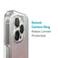 Speck Presidio Perfect-Clear + Ombre – iPhone 14 Pro dėklas su MICROBAN danga (skaidrus / Vintage Rose Fade)