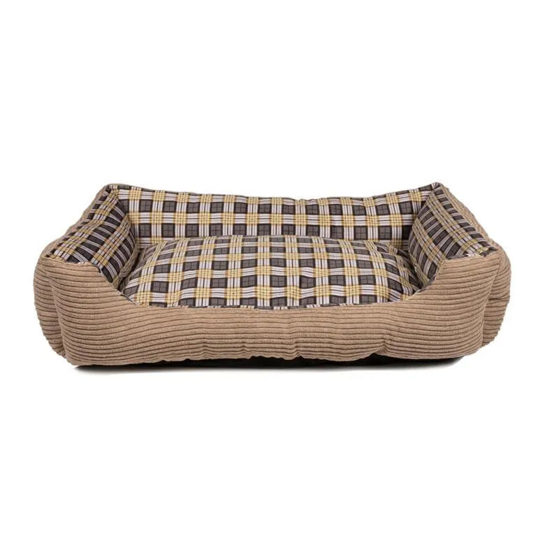 Minkšta gulto sofa šuniui 75 x 58 x 19 cm dydis L (smėlio spalvos)