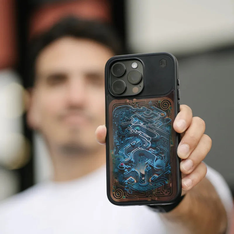 STM Reveal Warm MagSafe – dėklas iPhone 15 telefonui (Black Realm)