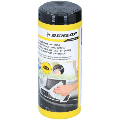 Dunlop – drėgnos servetėlės automobilio prietaisų skydeliui (40 vnt.)