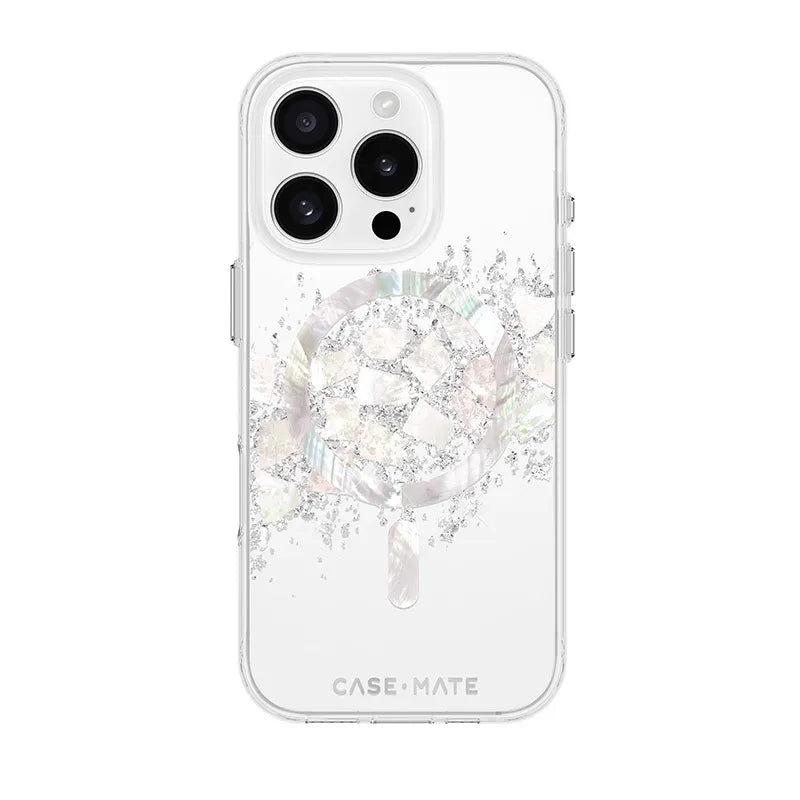Case-Mate Karat MagSafe dėklas, skirtas iPhone 16 Pro su perlamutro intarpais (A Touch of Pearl)