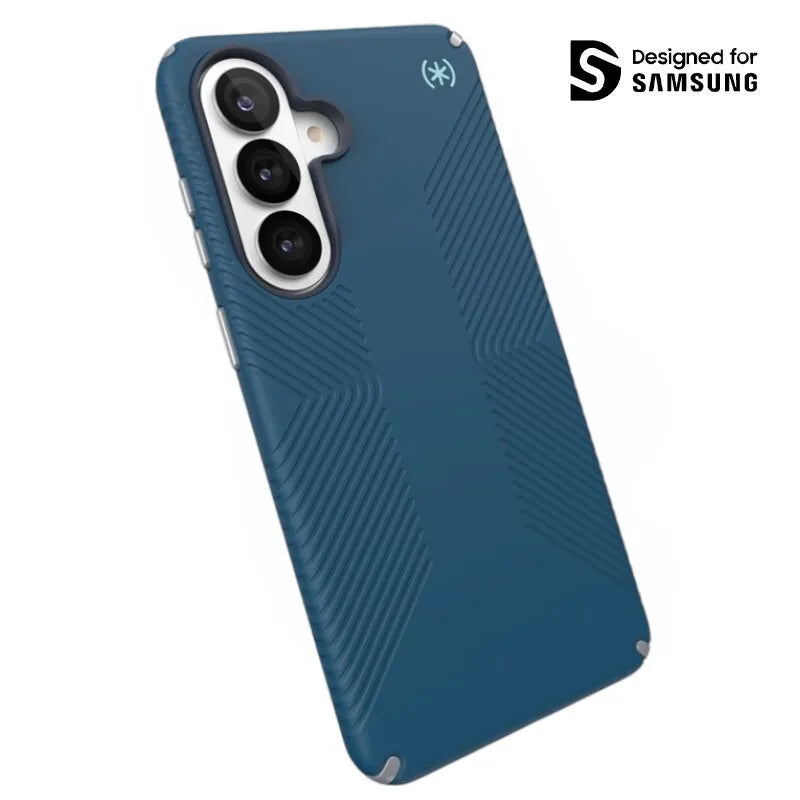 Speck Presidio2 Grip Magnet – Samsung Galaxy S26+ MagSafe dėklas (Deep Sea/Silver Metallic/Spell Blue)