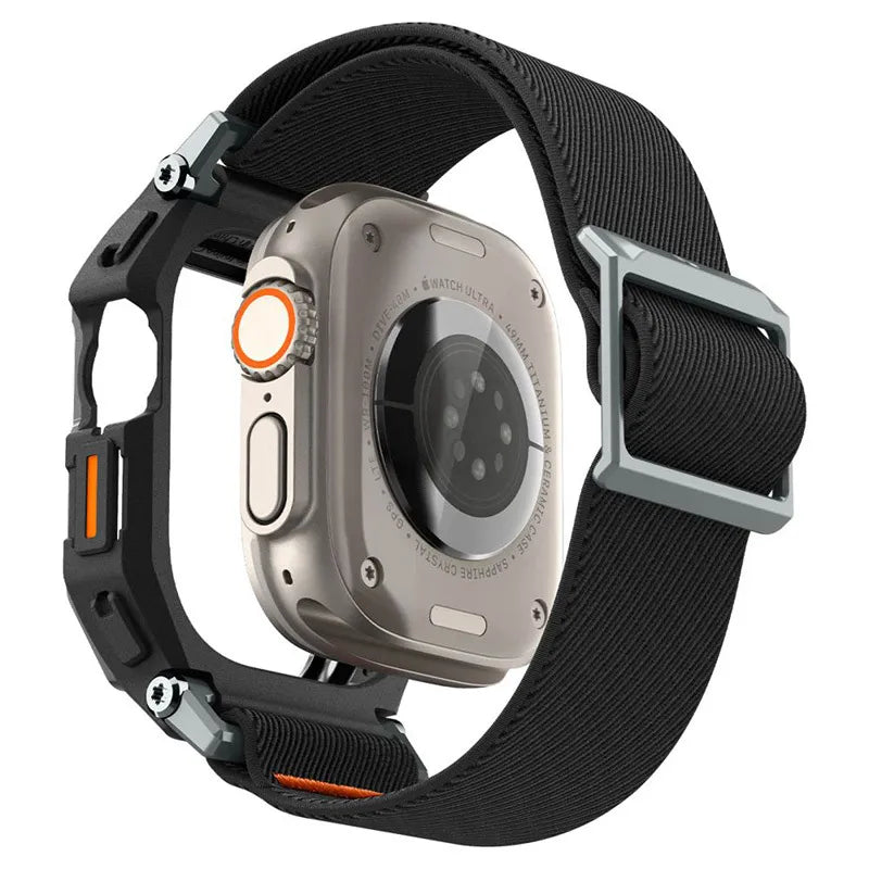 Spigen Lite Fit „Pro“ – dėklas su dirželiu, skirtas Apple Watch Ultra 1/2 49 mm (matinė juoda)