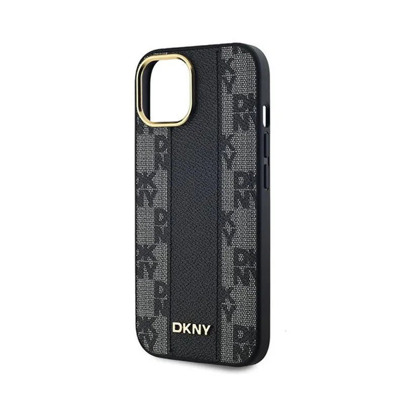 DKNY odinis languotas „MagSafe“ dėklas – dėklas, skirtas iPhone 15 Plus / 14 Plus (juodas)