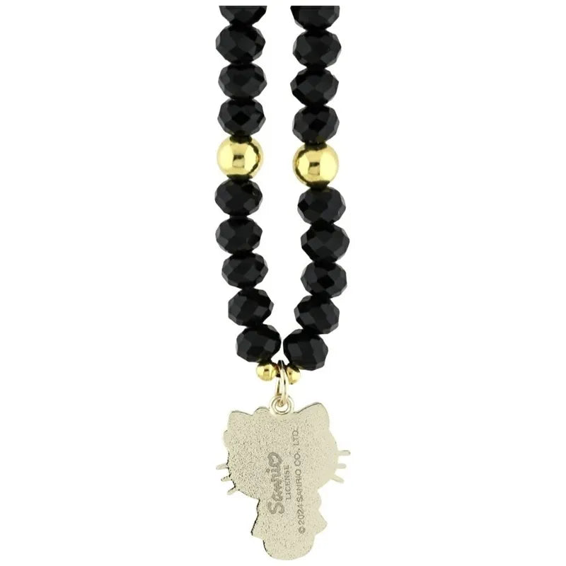Hello Kitty Pearls and Beads Kitty Charm – Telefono pakabukas (juodas)