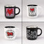 Keith Haring – 4 keraminių puodelių rinkinys su stovu, 300 ml
