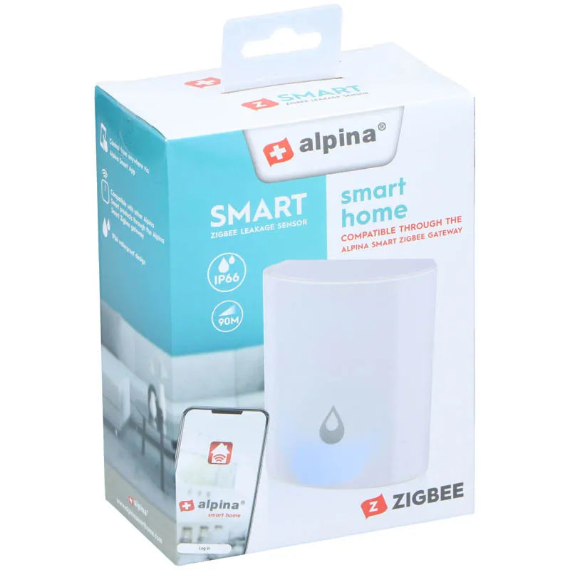 Alpina - išmanusis „Zigbee“ vandens nuotėkio jutiklis