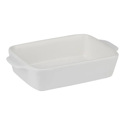 Alpina – Keraminis stačiakampis kepimo indas 21,8x13,2x5 cm (baltas)