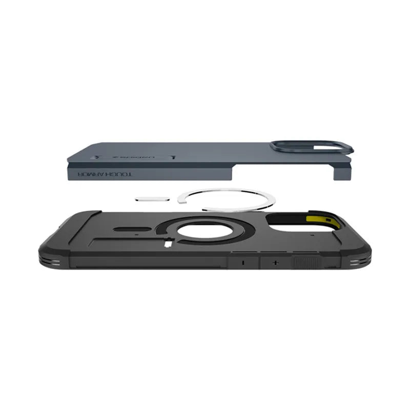 Spigen Tough Armor Mag MagSafe – dėklas iPhone 16 Pro Max (Metal Slate)