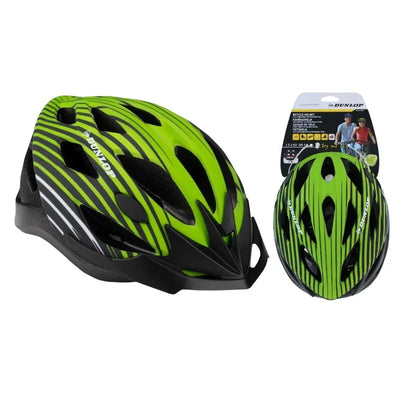 Dunlop – Reguliuojamas MTB dviračio šalmas, dydis M, 55-58 cm (žalia-juoda)