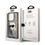 Karl Lagerfeld Liquid Glitter NFT Karl's Head – dėklas iPhone 14 Pro (juodas)