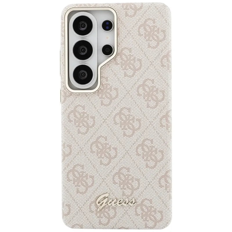 Guess 4G Script MagSafe – dėklas Samsung Galaxy S26 Ultra (rožinis)
