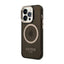 Guess Gold Outline Translucent MagSafe – dėklas iPhone 14 Pro (juodas)