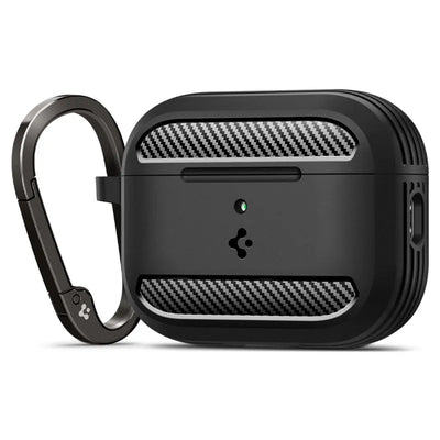 Spigen Rugged Armor – dėklas Apple AirPods Pro 3 (matinis juodas)