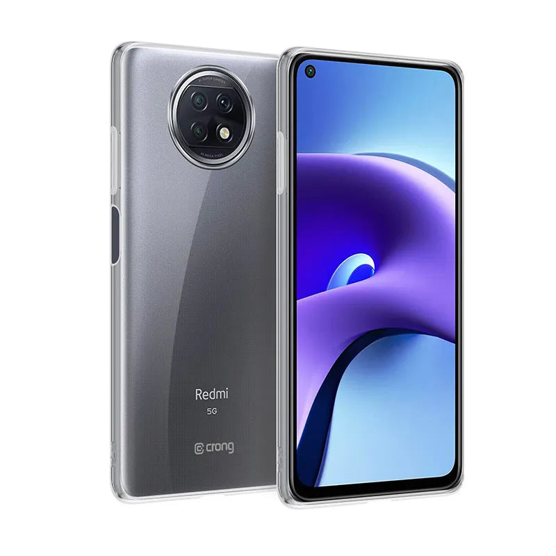 Crong Crystal Slim Cover – dėklas, skirtas Xiaomi Redmi Note 9T (skaidrus)