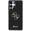 Guess Fixed Glitter Big 4G Metal Logo – dėklas Samsung Galaxy S25 Ultra telefonui (juodas)