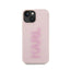 Karl Lagerfeld 3D Rubber Glitter Logo – dėklas iPhone 15 Plus telefonui (rožinis)