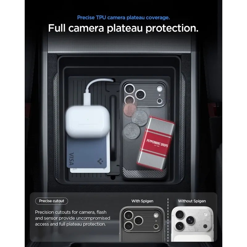 Spigen Rugged Armor Mag MagSafe – dėklas, skirtas iPhone 18 Pro Max / 17 Pro Max (matinė juoda spalva)