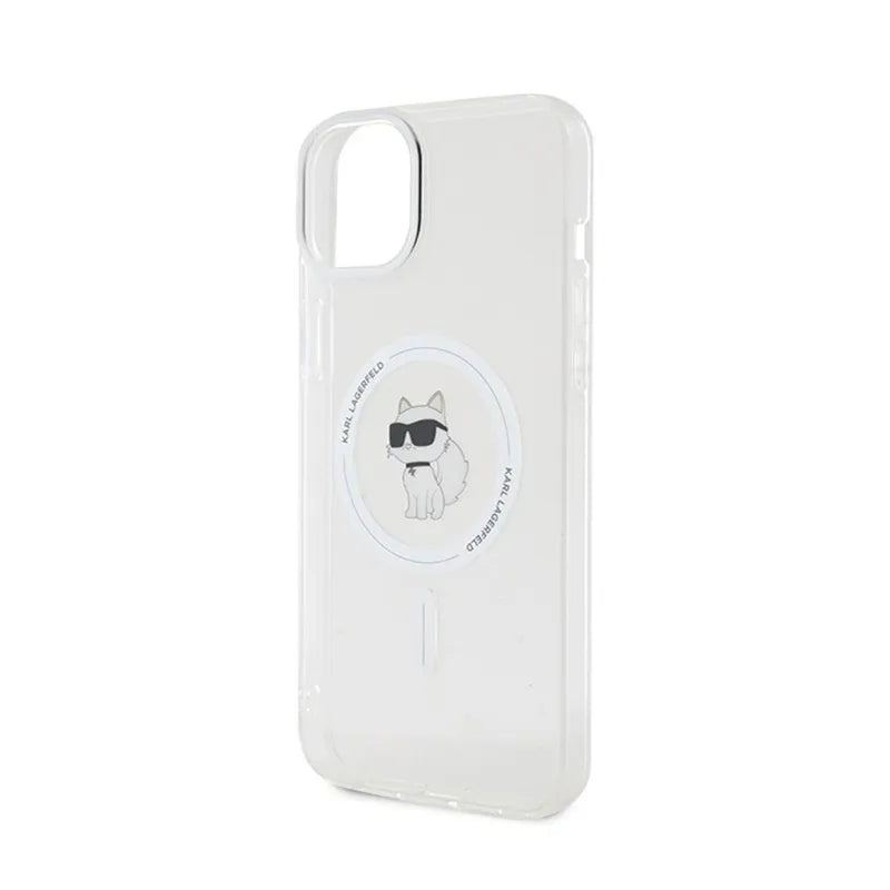 Karl Lagerfeld IML Choupette MagSafe - Dėklas iPhone 15 Plus (skaidrus)