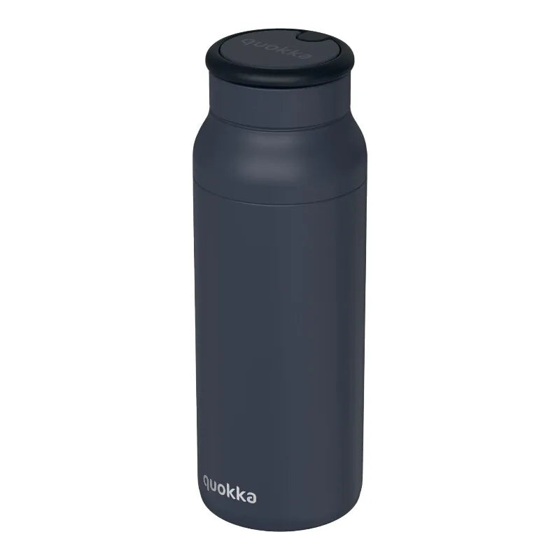 Quokka Echo – 690 ml nerūdijančio plieno gertuvė su silikonine rankenėle (juoda)