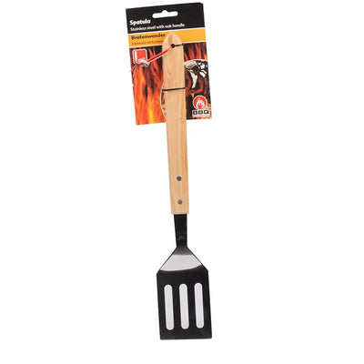 BBQ – kepsninės mentelė, ąžuolinė rankena, 41 cm