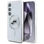 Karl Lagerfeld Button Karl & Choupette Heads Printed Logo MagSafe - Dėklas skirtas Samsung Galaxy S25 (Baltas)